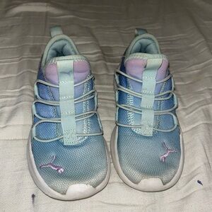 Puma Blue and Purple Sneakers with Iridescent Accents